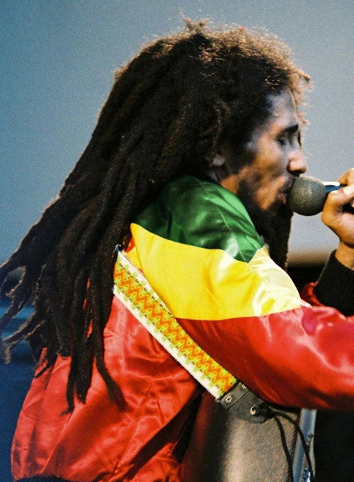 Bob Marley Multi-color Leather Jacket
