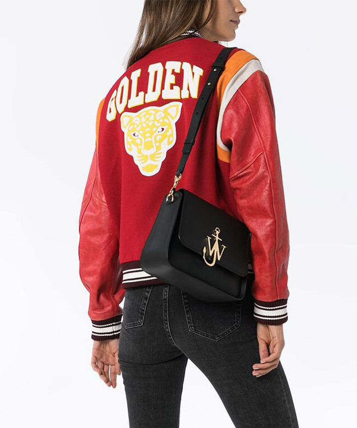 Golden Goose Scarlett Bomber Jacket on model in USA