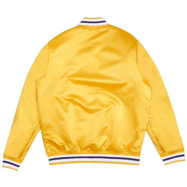 Champ City LA Lakers Yellow Satin Jacket Back View