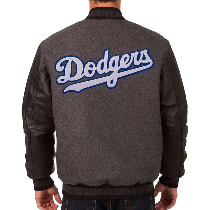 Dodgers wool and leather varsity jacket

