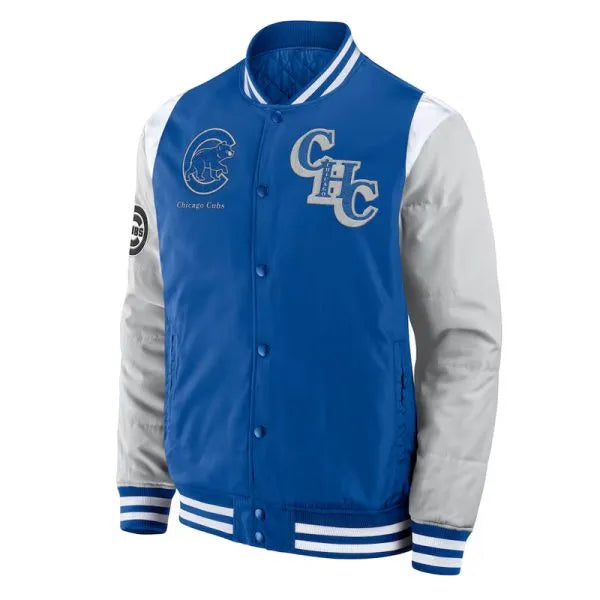 Royal blue and gray Cubs polyester jacket

