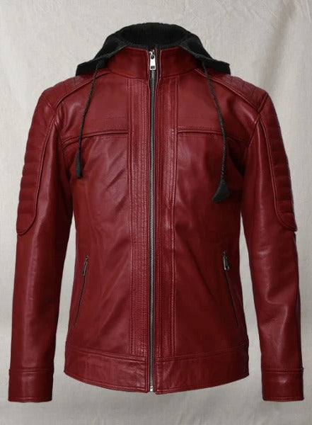 Rodeo hooded jacket in elegant leather in France style