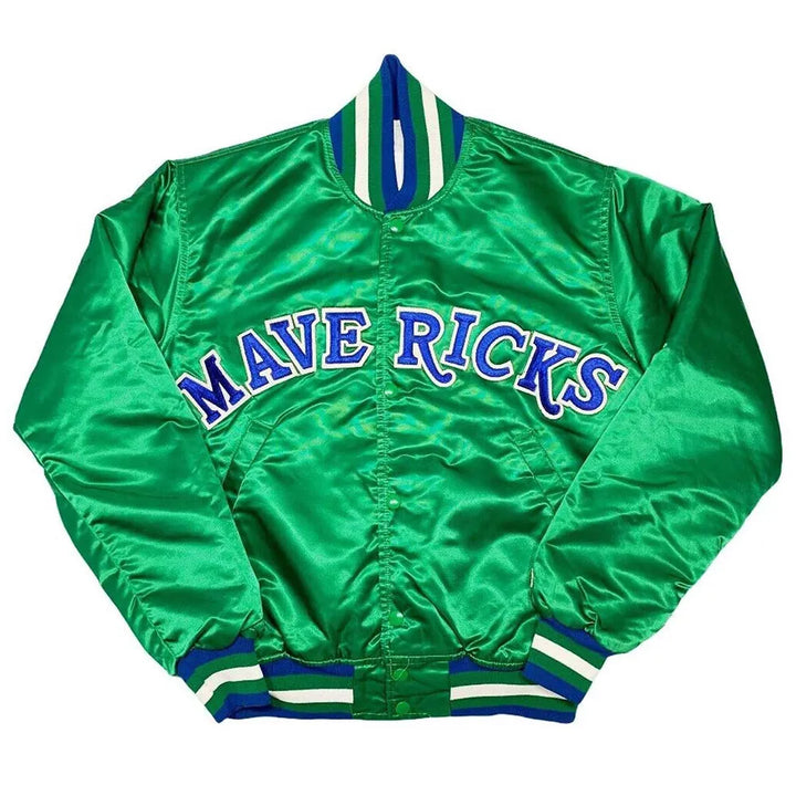 Dallas Mavericks Green Satin Varsity Jacket in USA