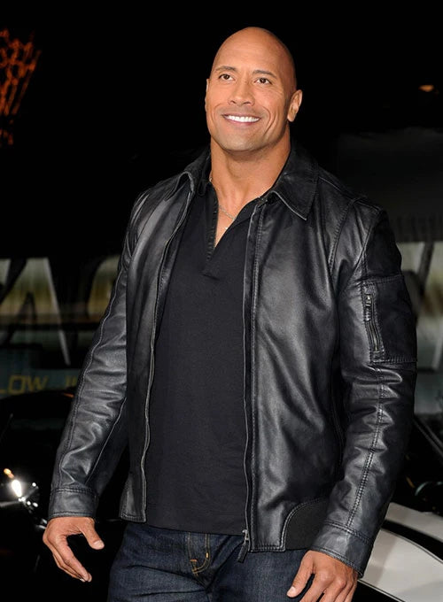 Dwayne Johnson Signature Leather Jacket in USA market