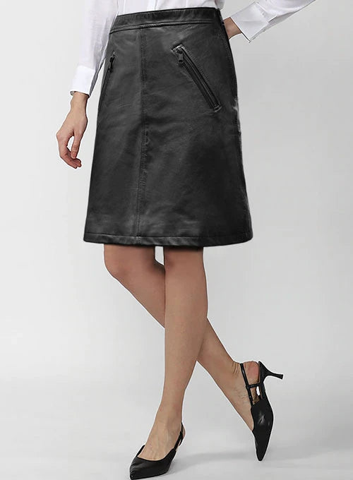 Trendy Emilia Clarke Leather Skirt for casual wear in USA