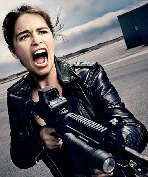 Sarah Connor Terminator Genesis Lederjacke von TJS