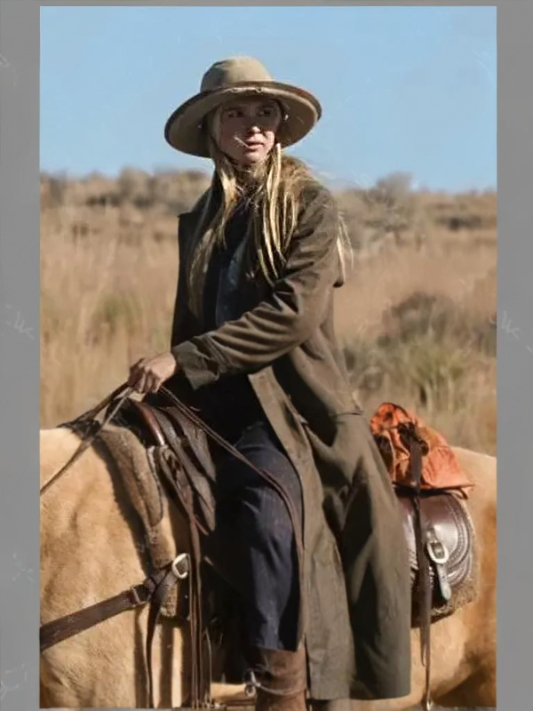 Stylish Elsa Dutton Brown Trench Coat from 1883
