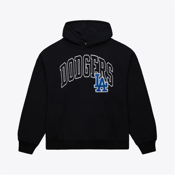 Unisex Black Los Angeles Dodgers Logo Over Pullover Hoodie