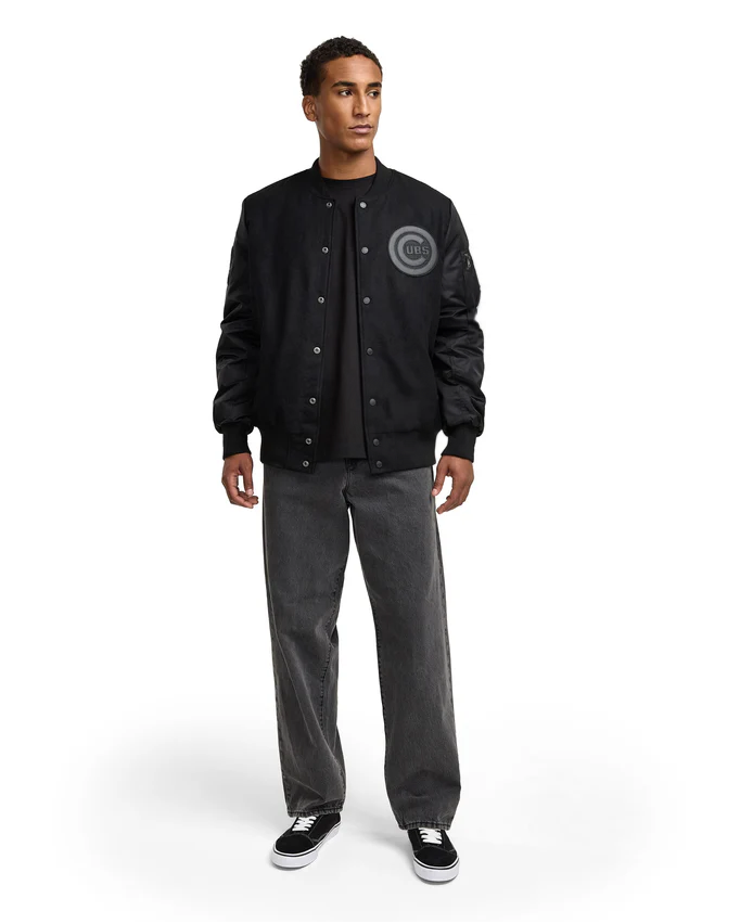 Black Cubs Wool Varsity Jacket 