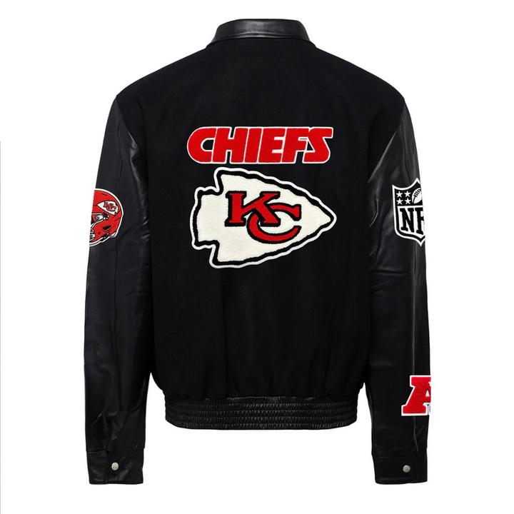 KANSAS CITY CHIEFS WOOL & LEATHER JACKET 