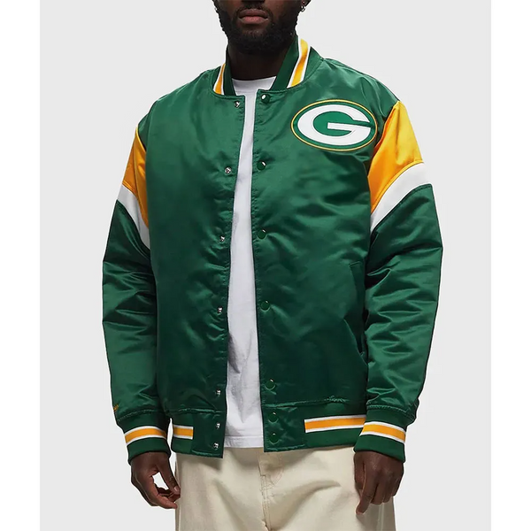 NFL Green Bay Packers Satin Jacket Men and Women