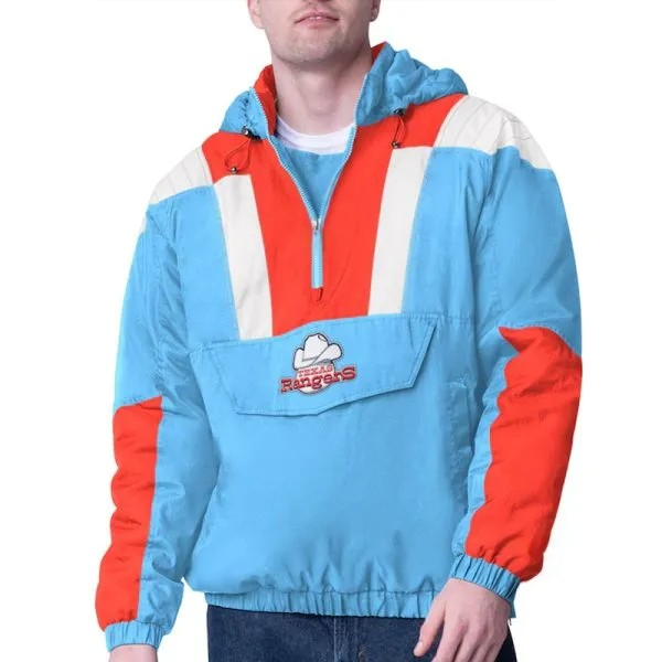 Colorful jacket with a logo on a white background