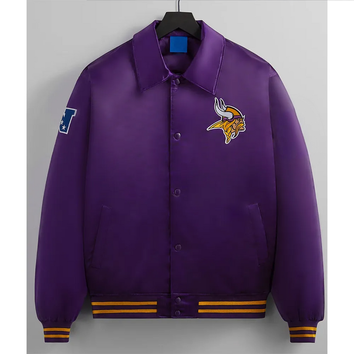 NFL Minnesota Vikings shiny satin jacket for men and women in USA