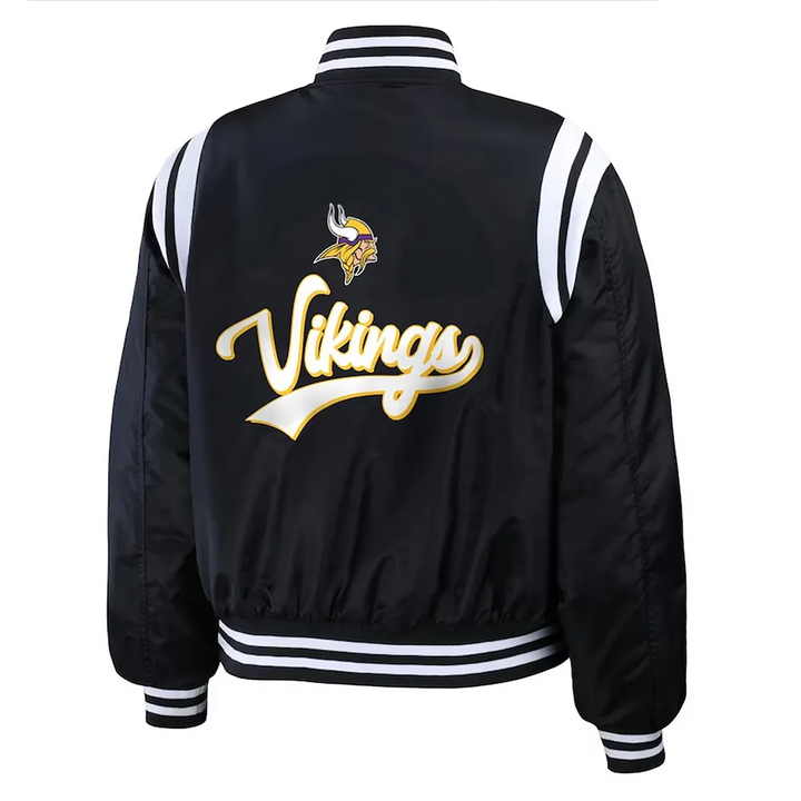 Purple nylon jacket for Minnesota Vikings fans in USA