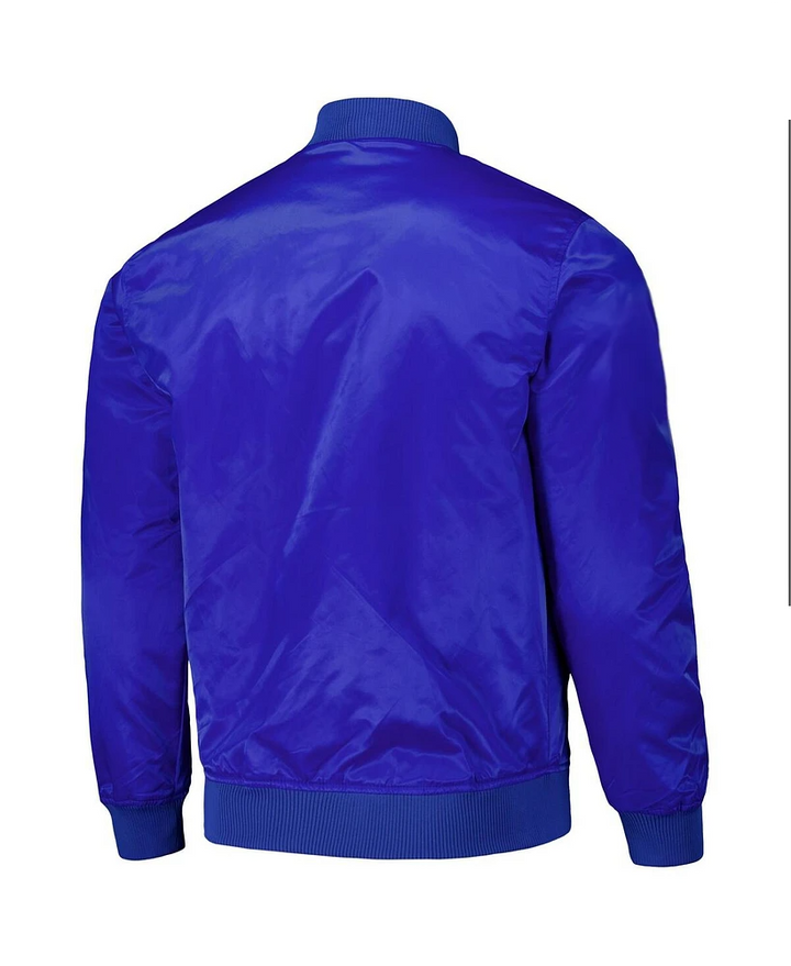 Texas Rangers Wordmark Satin Full-Snap Jacket