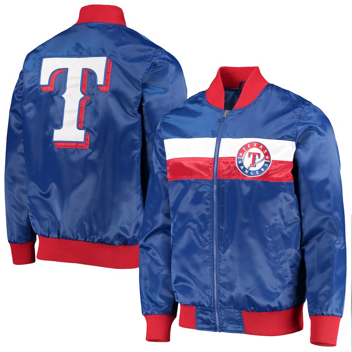 Men's Texas Rangers Royal The Ambassador Full-Zip Jacket