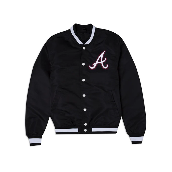 MLB Atlanta Braves Black Satin Jacket