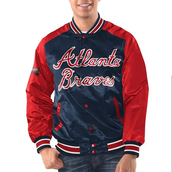 atlanta braves renegade varsity satin jacket

