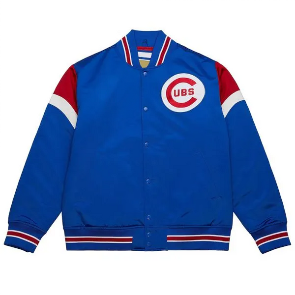 Chicago Cubs Heavyweight Royal Satin Jacket
