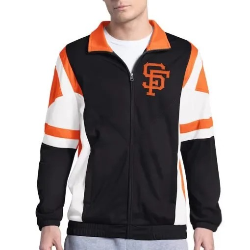 San Francisco Giants black and orange tricot track jacket in USA