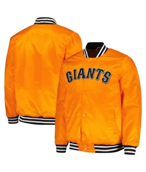 San Francisco Giants orange satin varsity jacket

