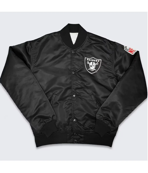 NFL Raiders LA Bomber Black Jacket