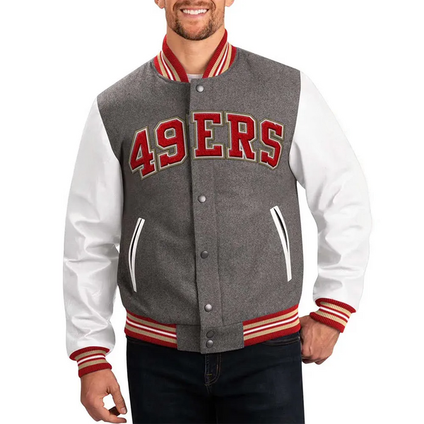 San Francisco 49ers varsity jacket for men and women in USA