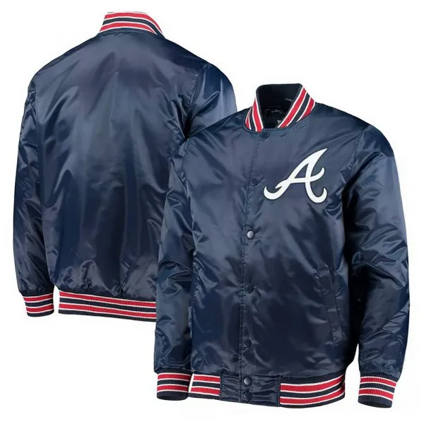 The Diamond Atlanta Braves Blue Satin Jacket