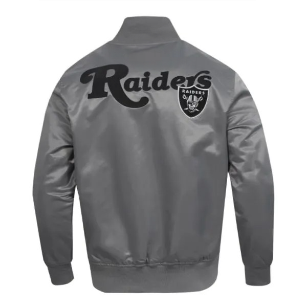 Raiders souvenir jacket with ribbed collar in USA
