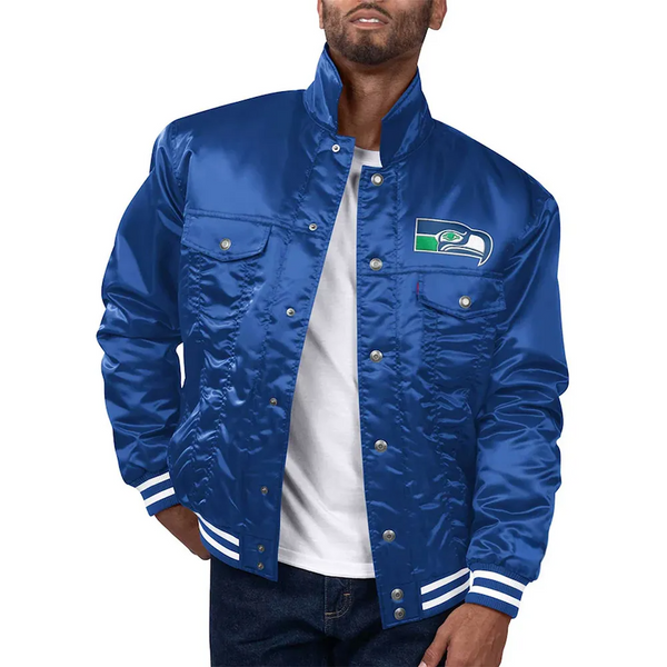 Shop NFL Renegade Seattle Seahawks Satin Jacket Men and Women