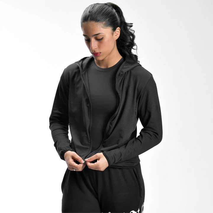 Men's athletic mesh jacket with side pockets in American Style