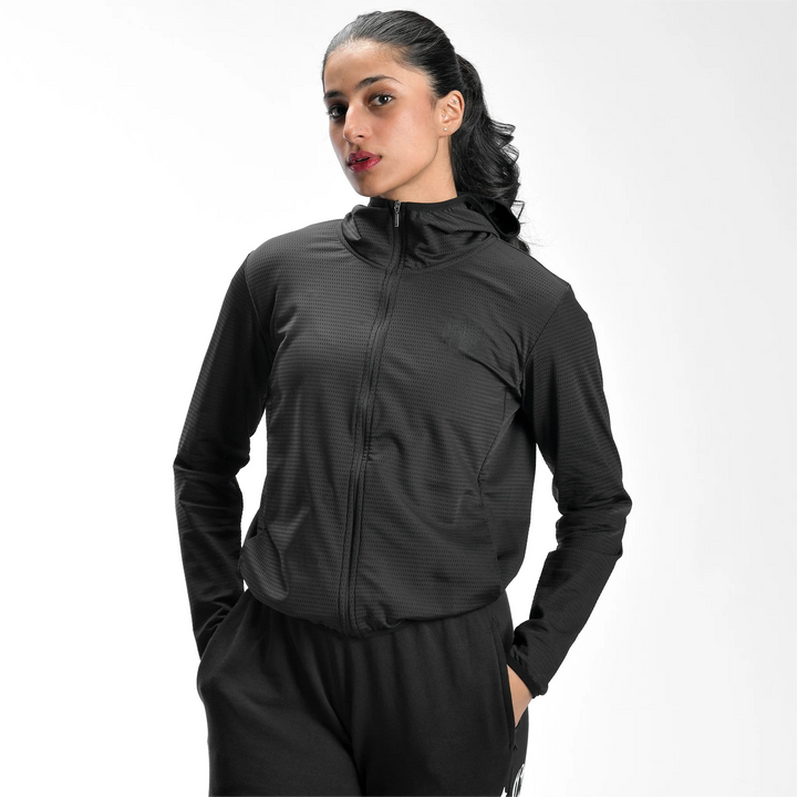 Athletic mesh jacket with zip-up front in USA