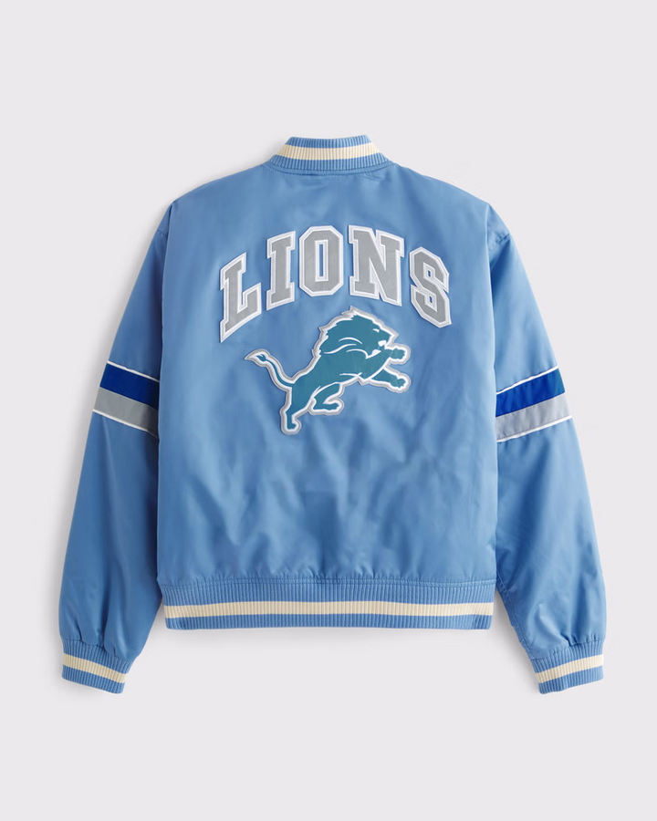 Lions letterman jacket blue and white

