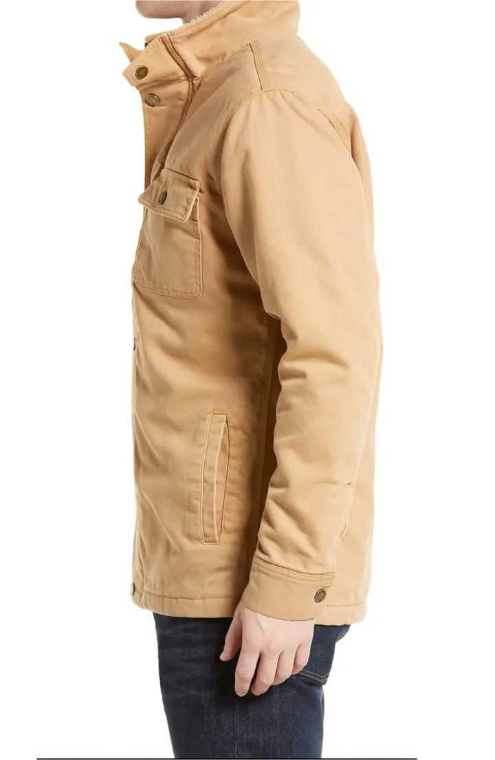 Classic utility coat with multiple front pockets in USA