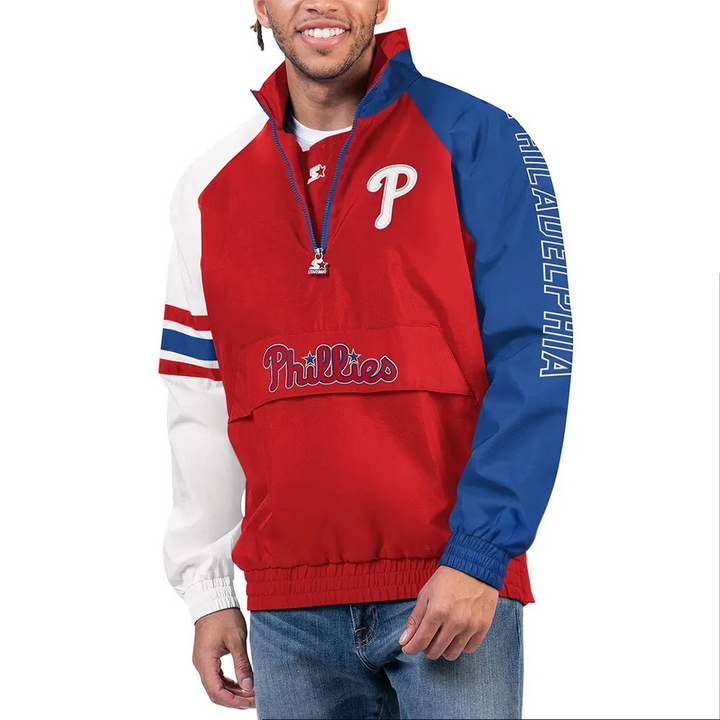 Philadelphia Phillies Elite Half Zip Pullover Jacket in USA