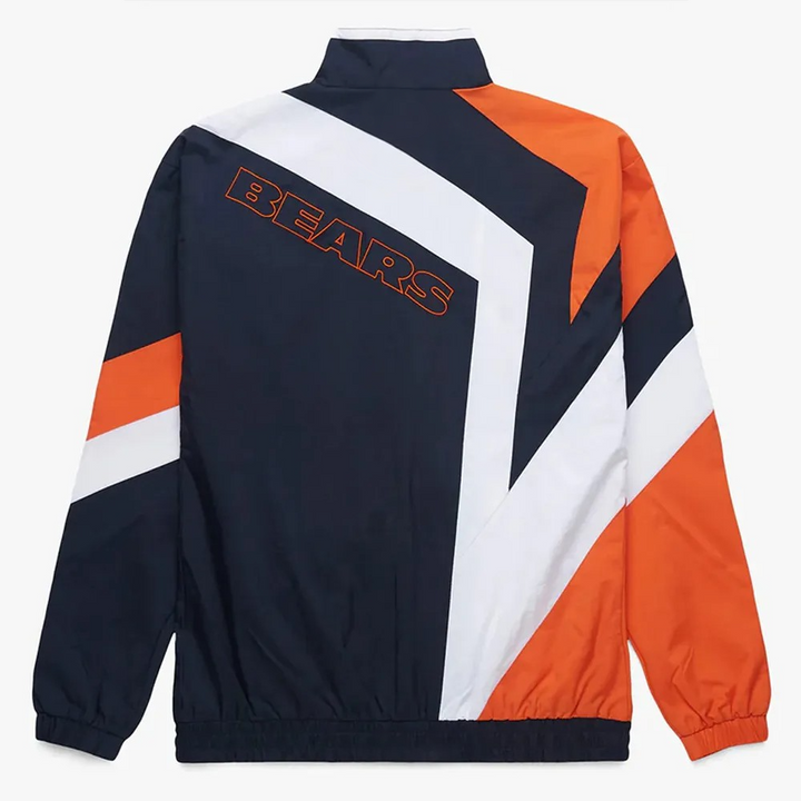Orange version of the Chicago Bears windbreaker jacket

