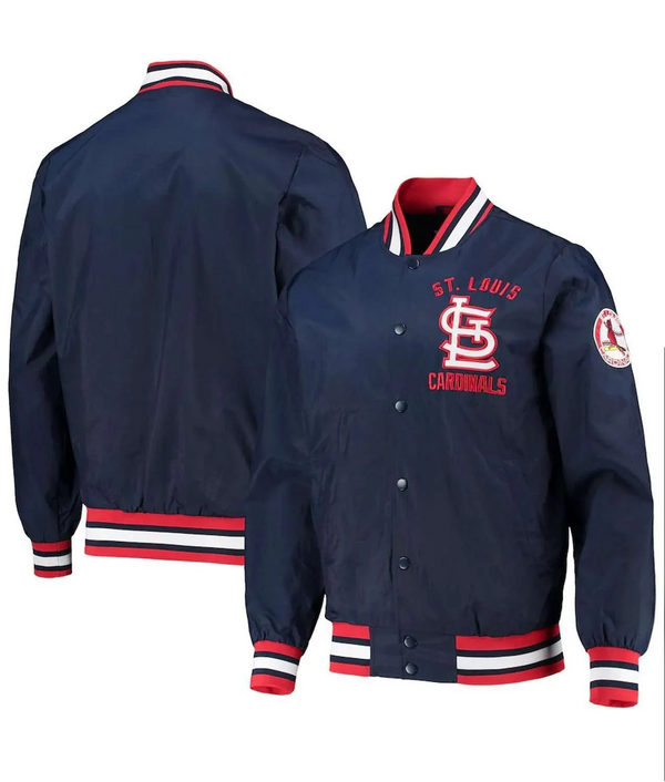 St. Louis Cardinals Jet III navy satin jacket in USA