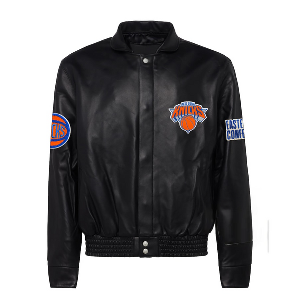 Shop New York Knicks  Leather Jacket