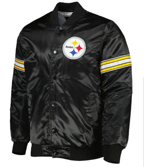 Shop Pittsburgh Steelers Black Premium Satin Jacket