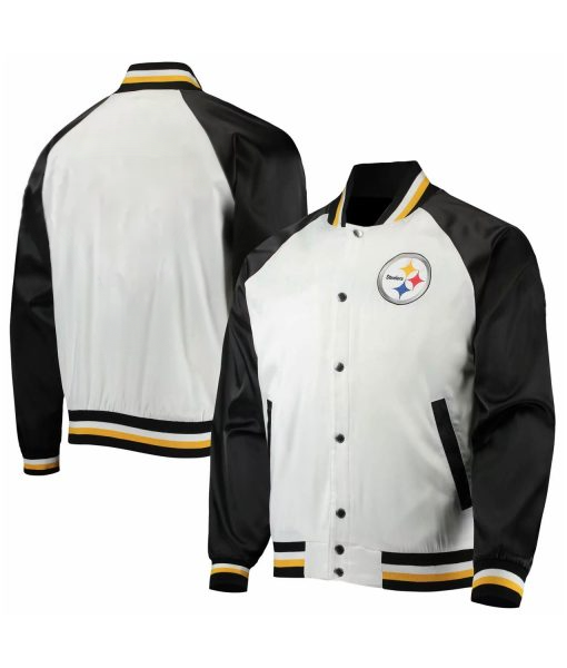 Black body white sleeve Steelers jacket

