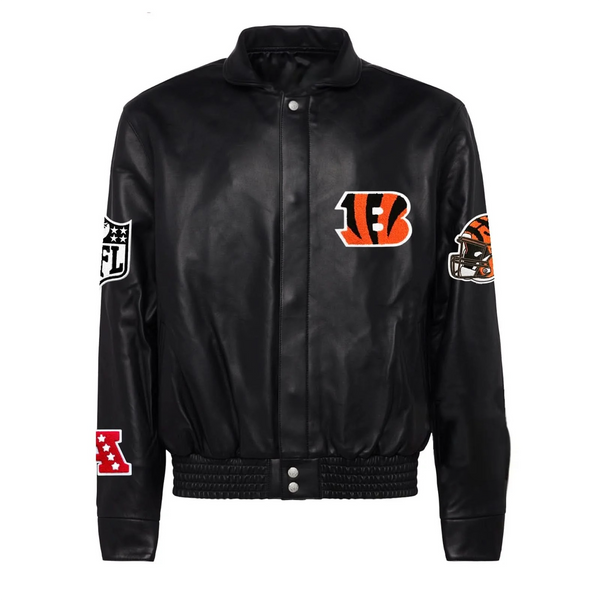 Shop CINCINNATI BENGALS FULL LEATHER JACKET