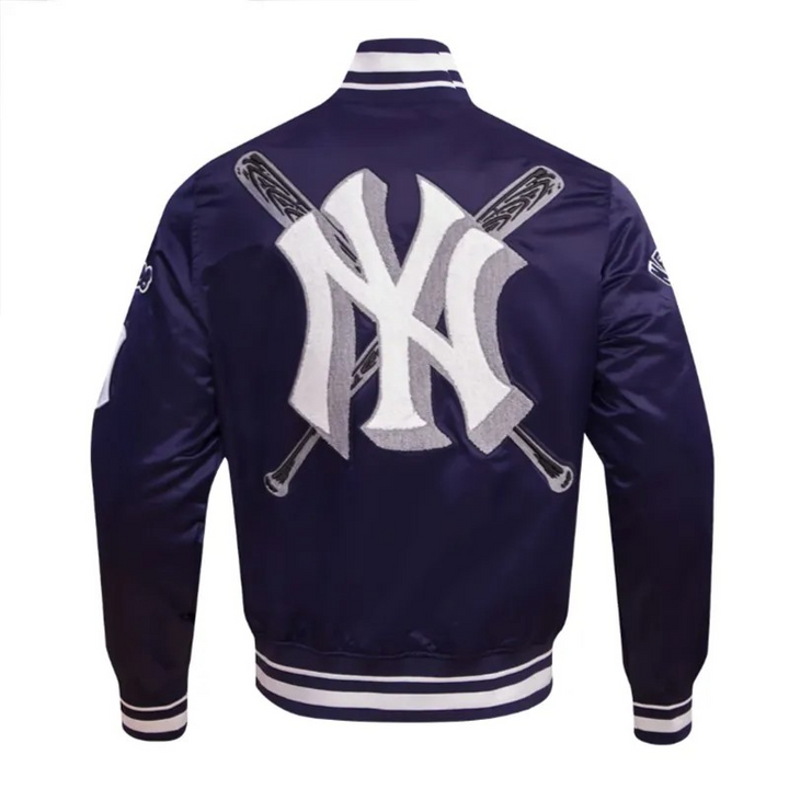Navy blue Yankees classic rib jacket


