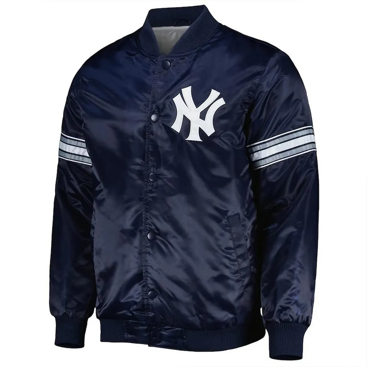 NY Yankees navy blue baseball jacket

