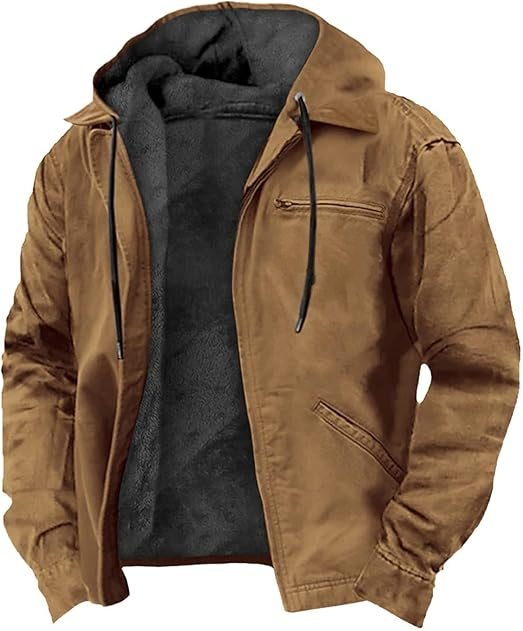 Men's fleece hoody jacket for hiking in USA