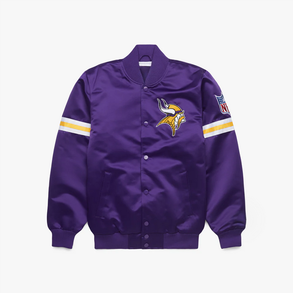 NFL Minnesota Vikings Satin Jacket Men and Women