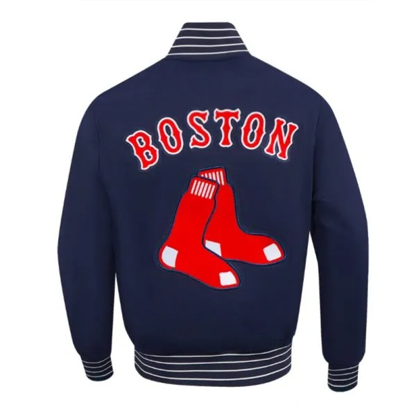 Red Sox Cotton Polyester Varsity Jacket in American Style