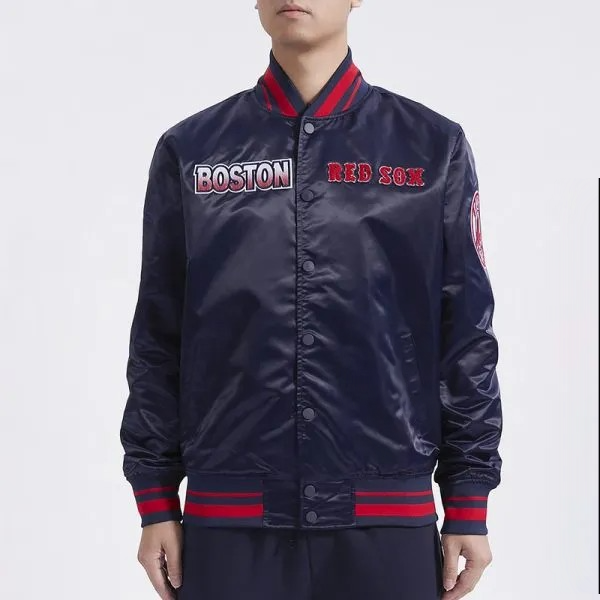 Boston Red Sox Navy Satin Jacket in USA