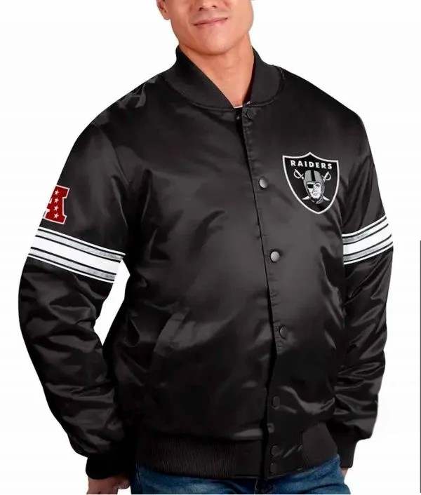 Pick and Roll Raiders black satin jacket in USA
