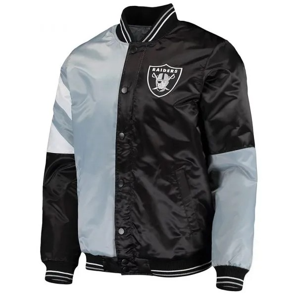 Las Vegas Raiders black silver bomber jacket in American Style