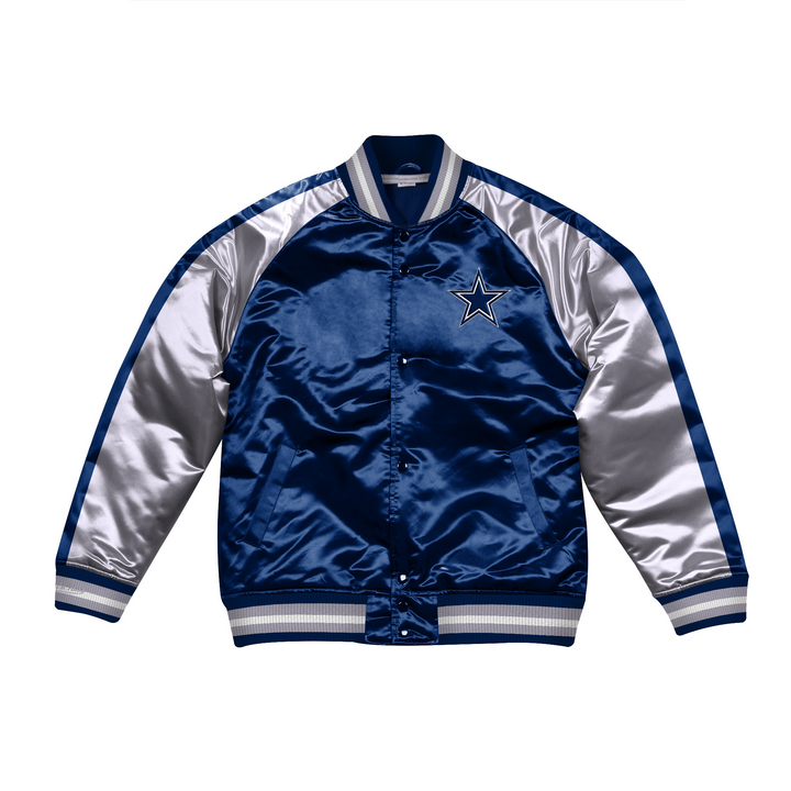 Dallas Cowboys color blocked satin jacket

